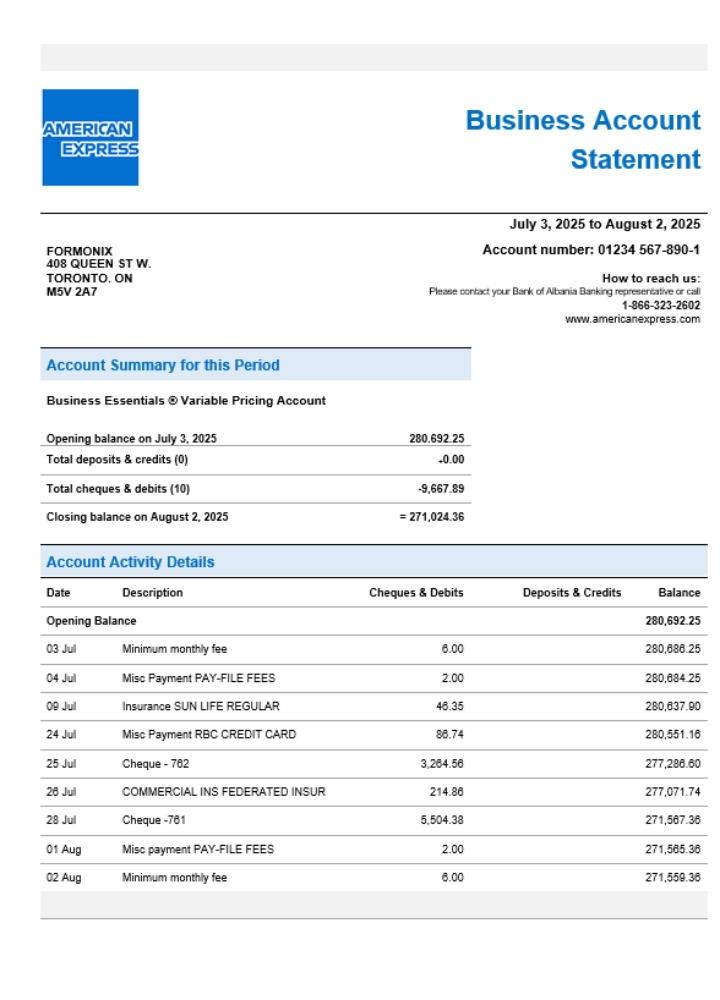  East West Bank firm account statement 